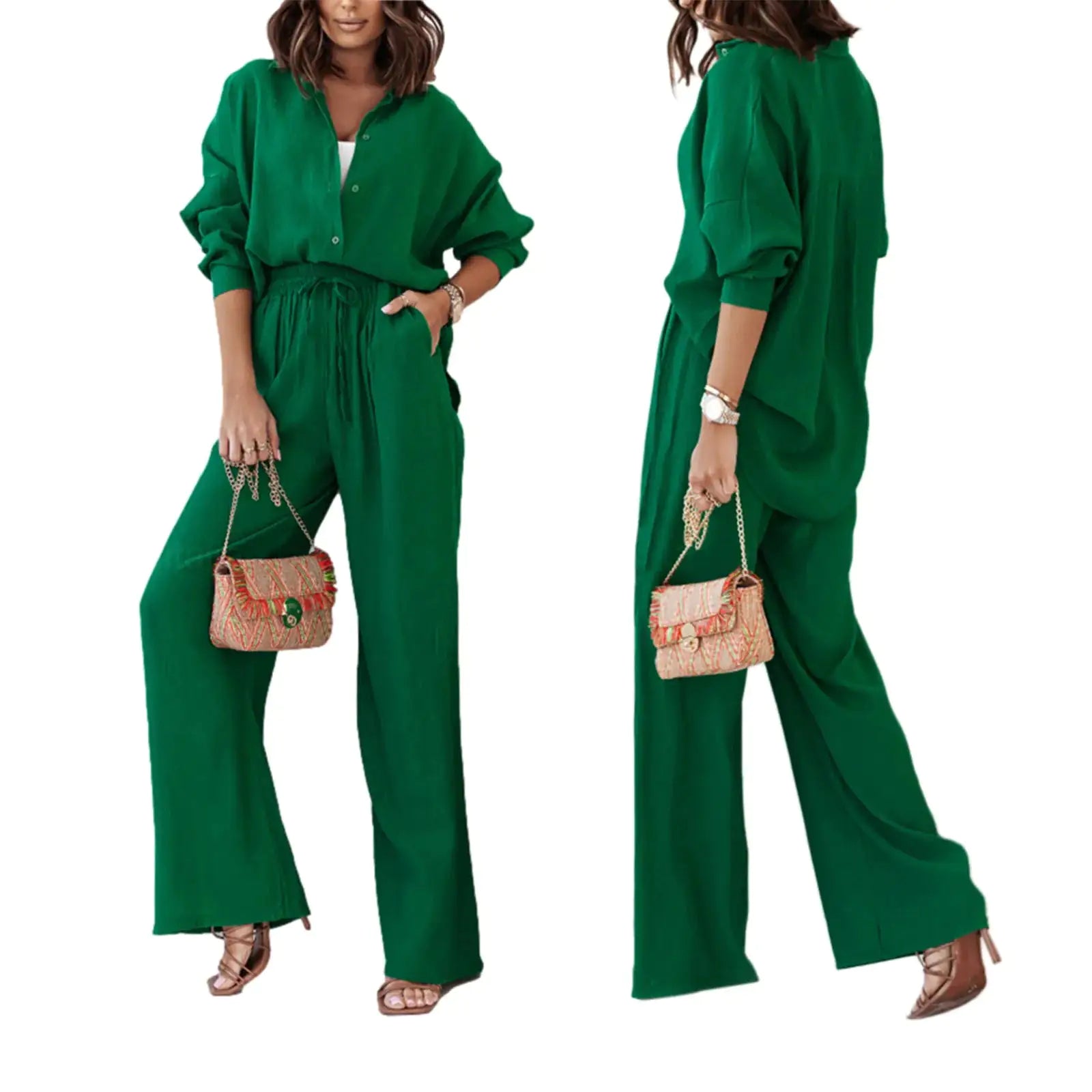 Carla | Blouse Met Wijde Broek