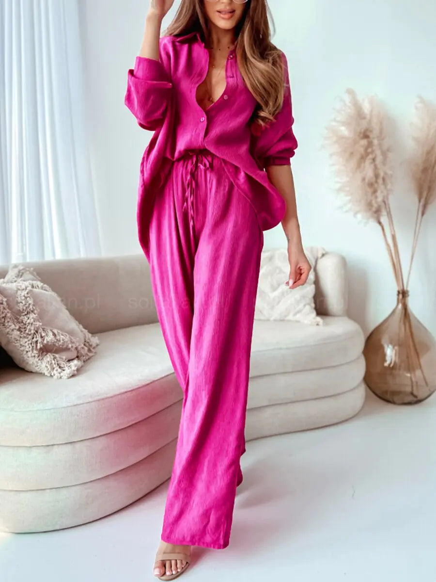 Carla | Blouse Met Wijde Broek