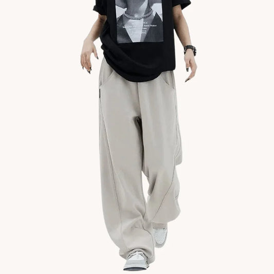 Feline | Baggy Joggingbroek Met Hoge Taille