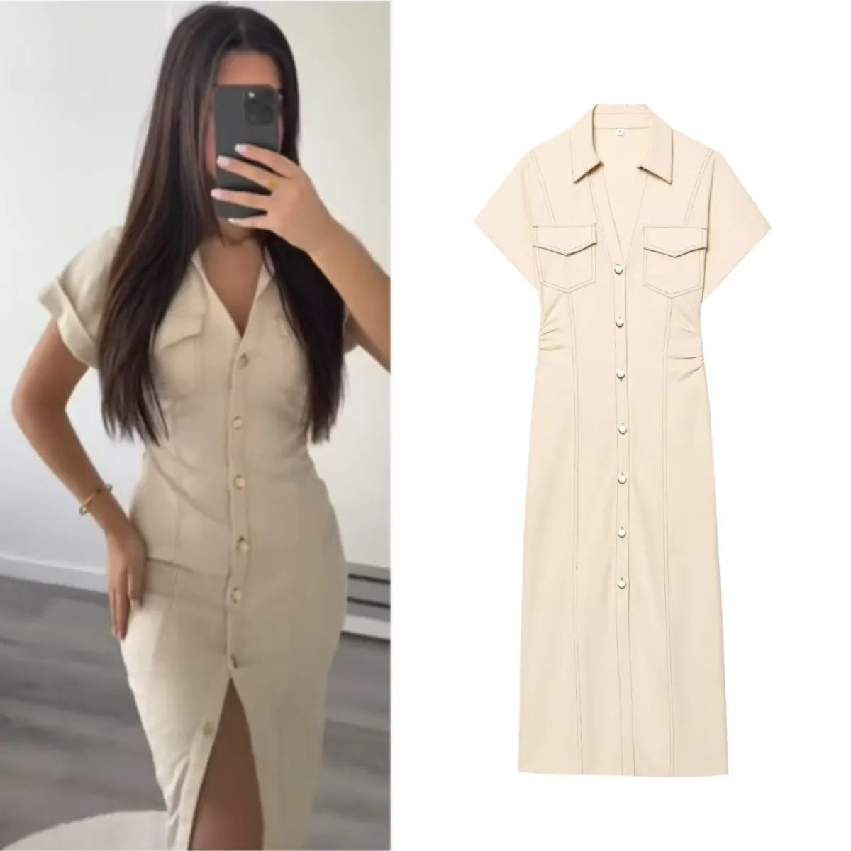 Camille | Denim Shirtjurk