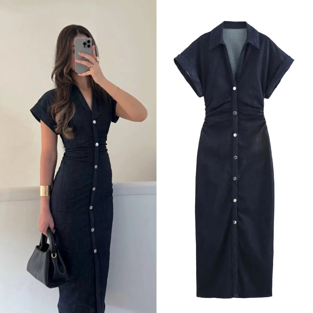 Camille | Denim Shirtjurk